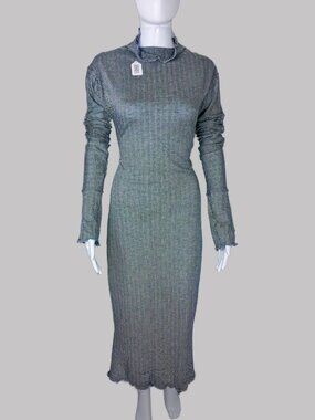 Oookies Wear Handmade Herringbone Black/White Maxi Dress